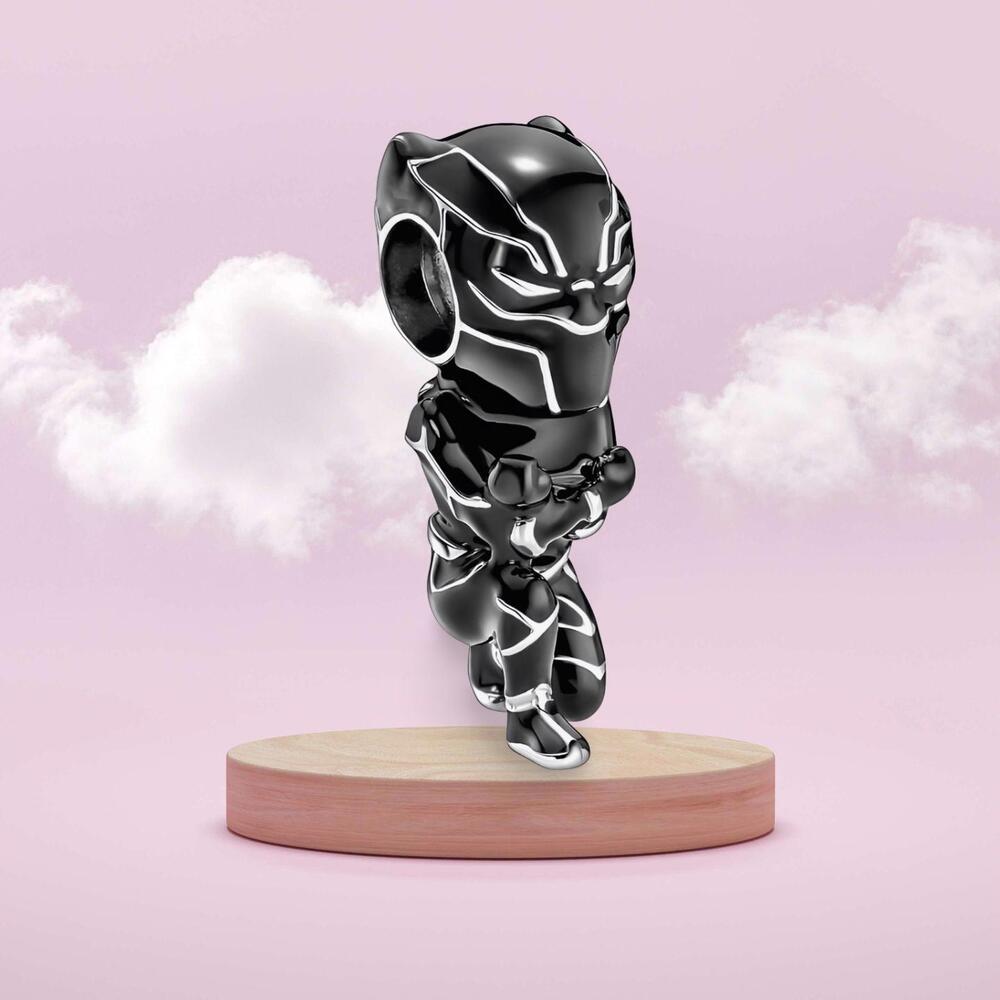 Black PAnther Marvel Avengers PAndora Style Charm